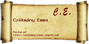 Czékmány Emma névjegykártya