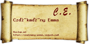 Czékmány Emma névjegykártya