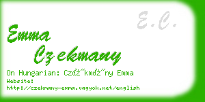 emma czekmany business card